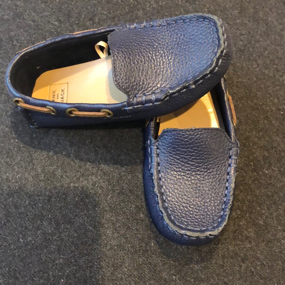 Janie and Jack toddler driver shoes, color Blue